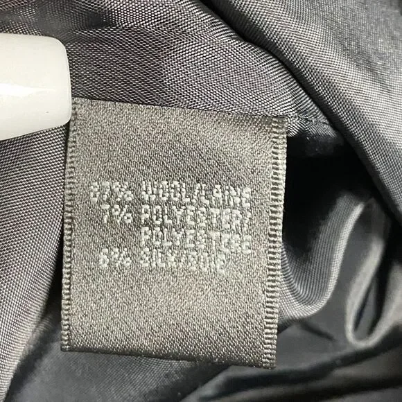 Lafayette 148 Black Brown Animal Print Wool Silk Blend Lined Pencil Skirt 8 $398 - Picture 4 of 6